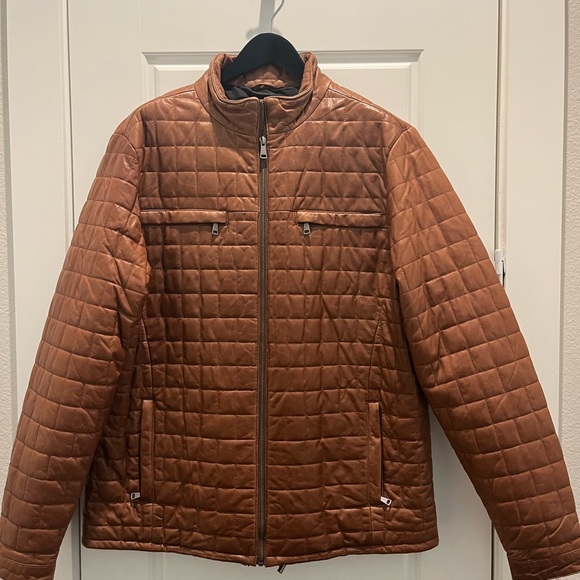 King Ranch Jackets & Coats Mens King Ranch Leather Puffer Jacket